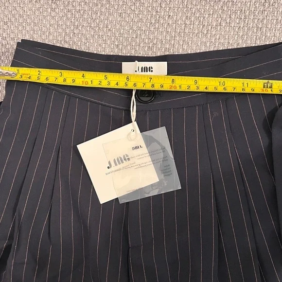 J.ING Navy Pinstripe Wide-Leg Pants - Brand New with Tags - Picture 8 of 10
